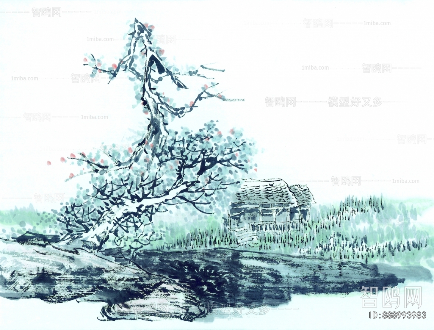 新中式植物装饰画