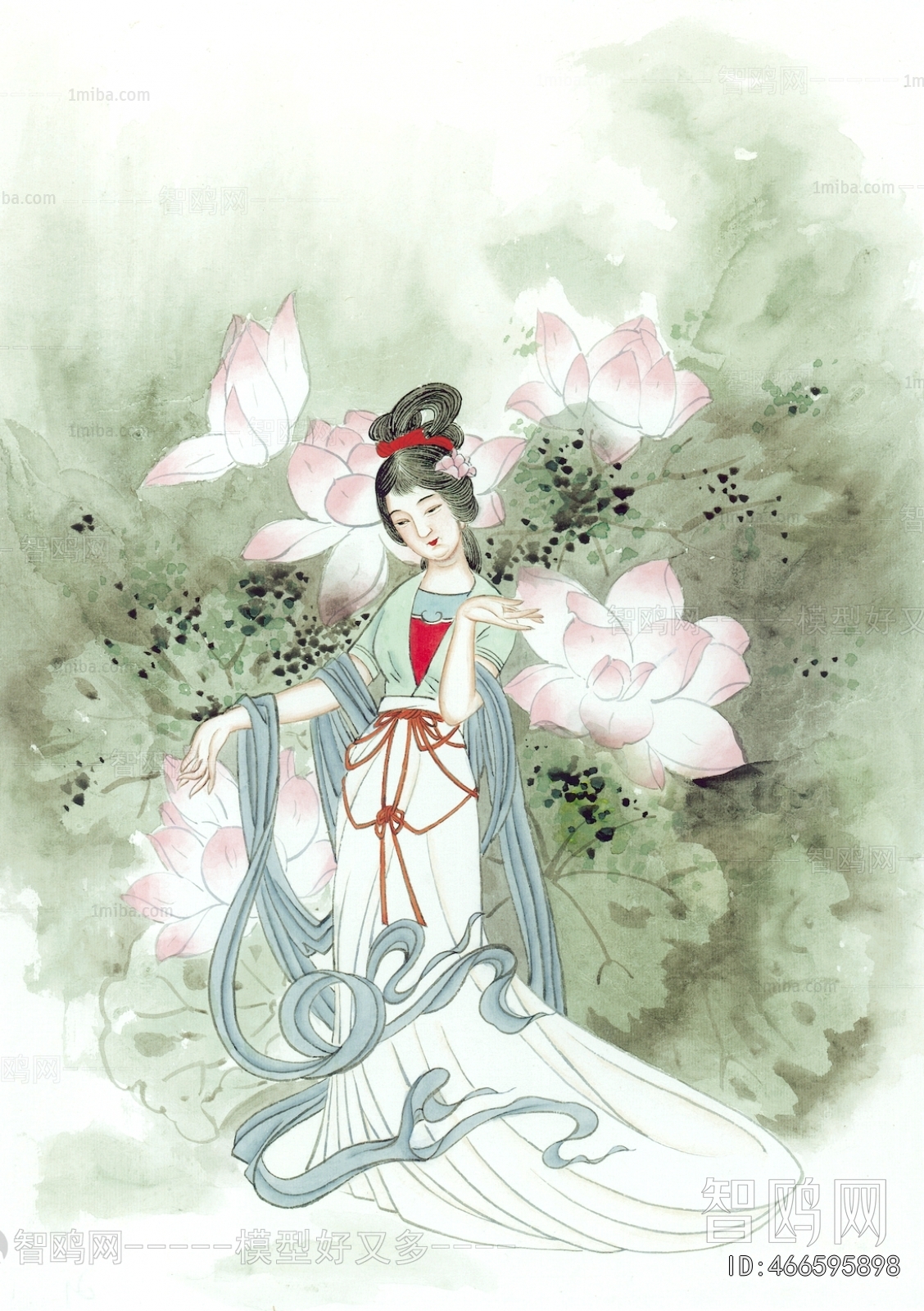 中式人物装饰画