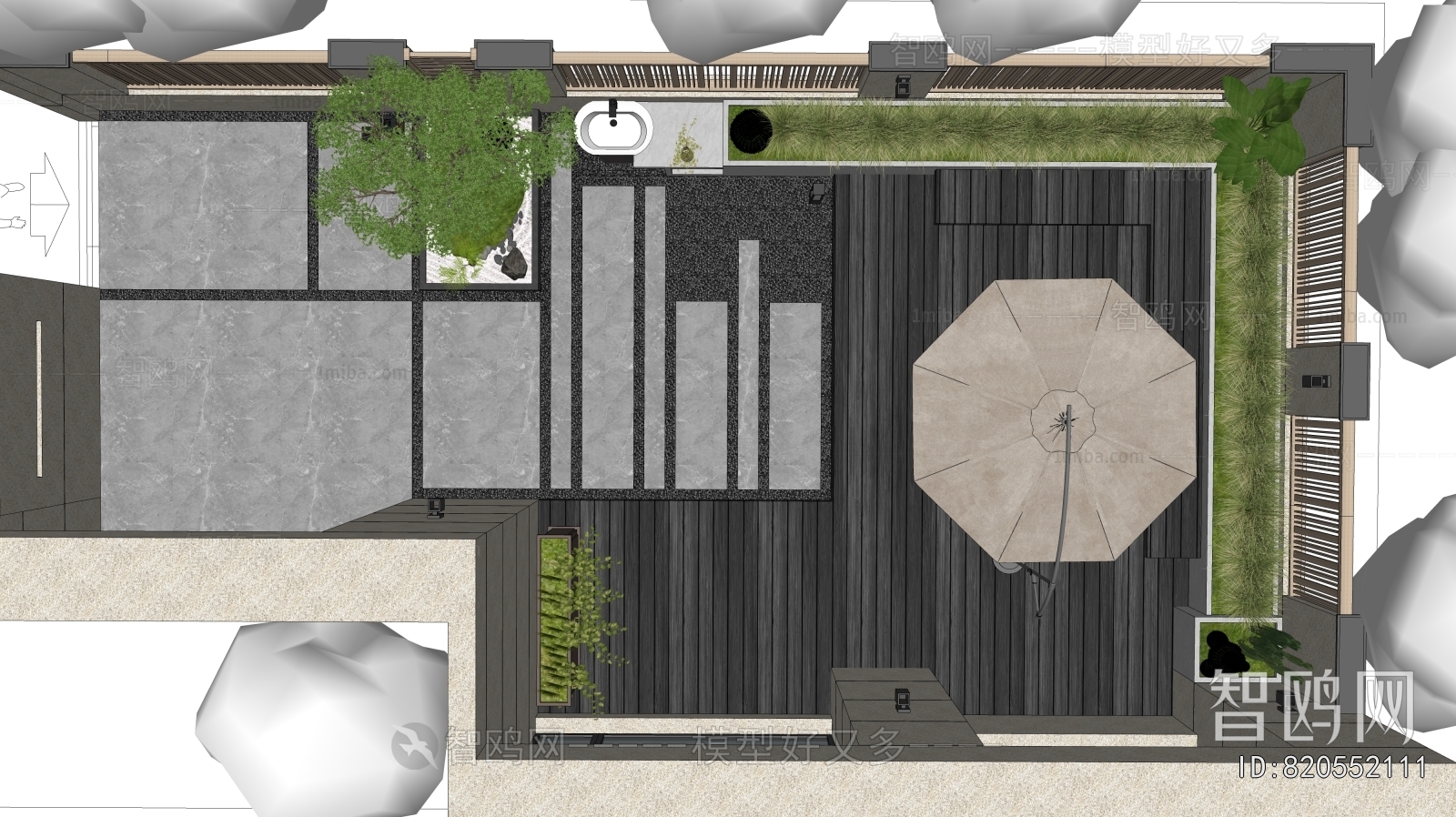 Modern Courtyard/landscape