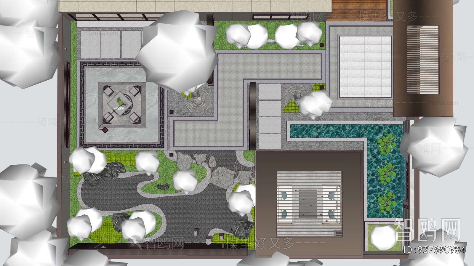 New Chinese Style Courtyard/landscape