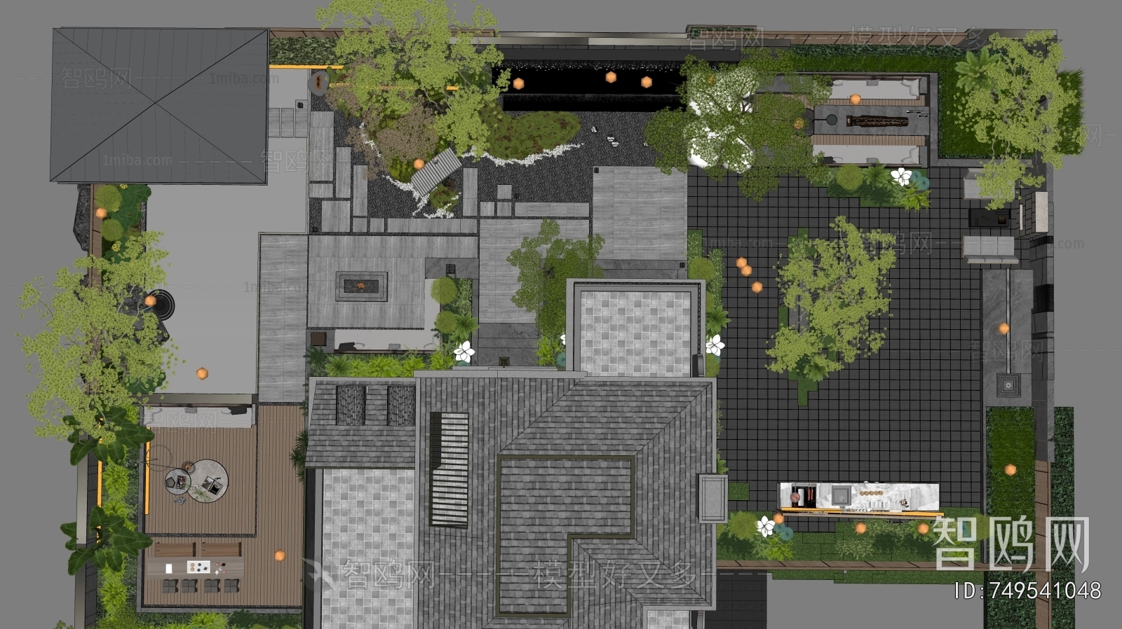 New Chinese Style Courtyard/landscape