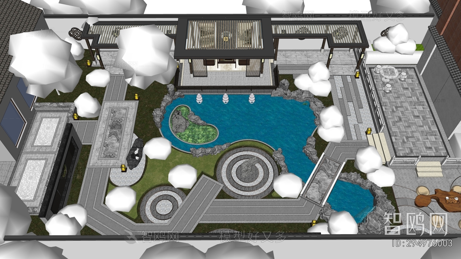 New Chinese Style Courtyard/landscape