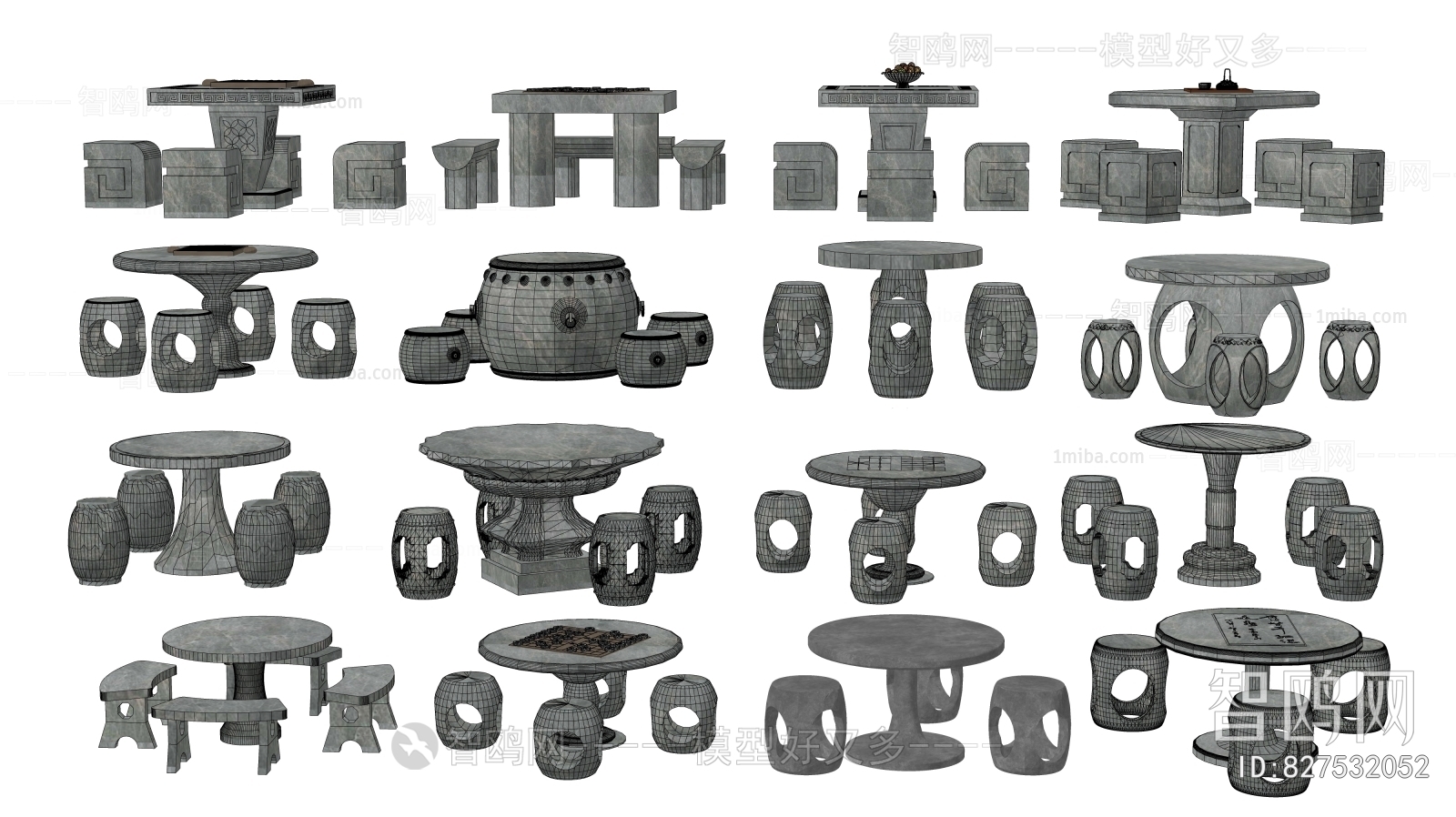 New Chinese Style Outdoor Tables And Chairs