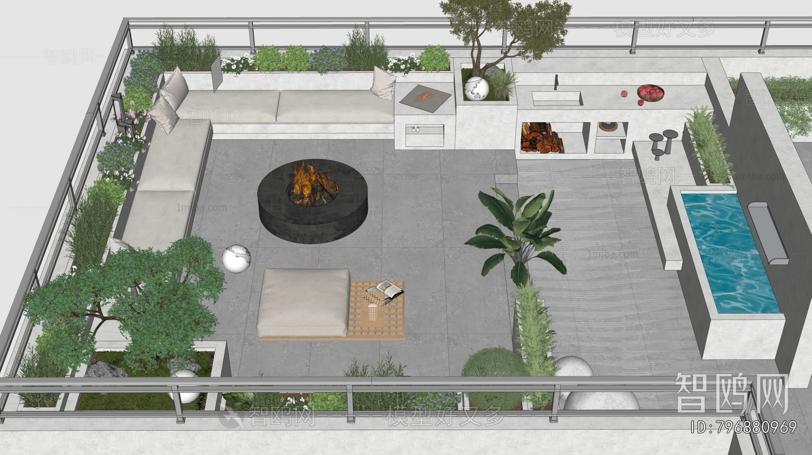 Modern Courtyard/landscape