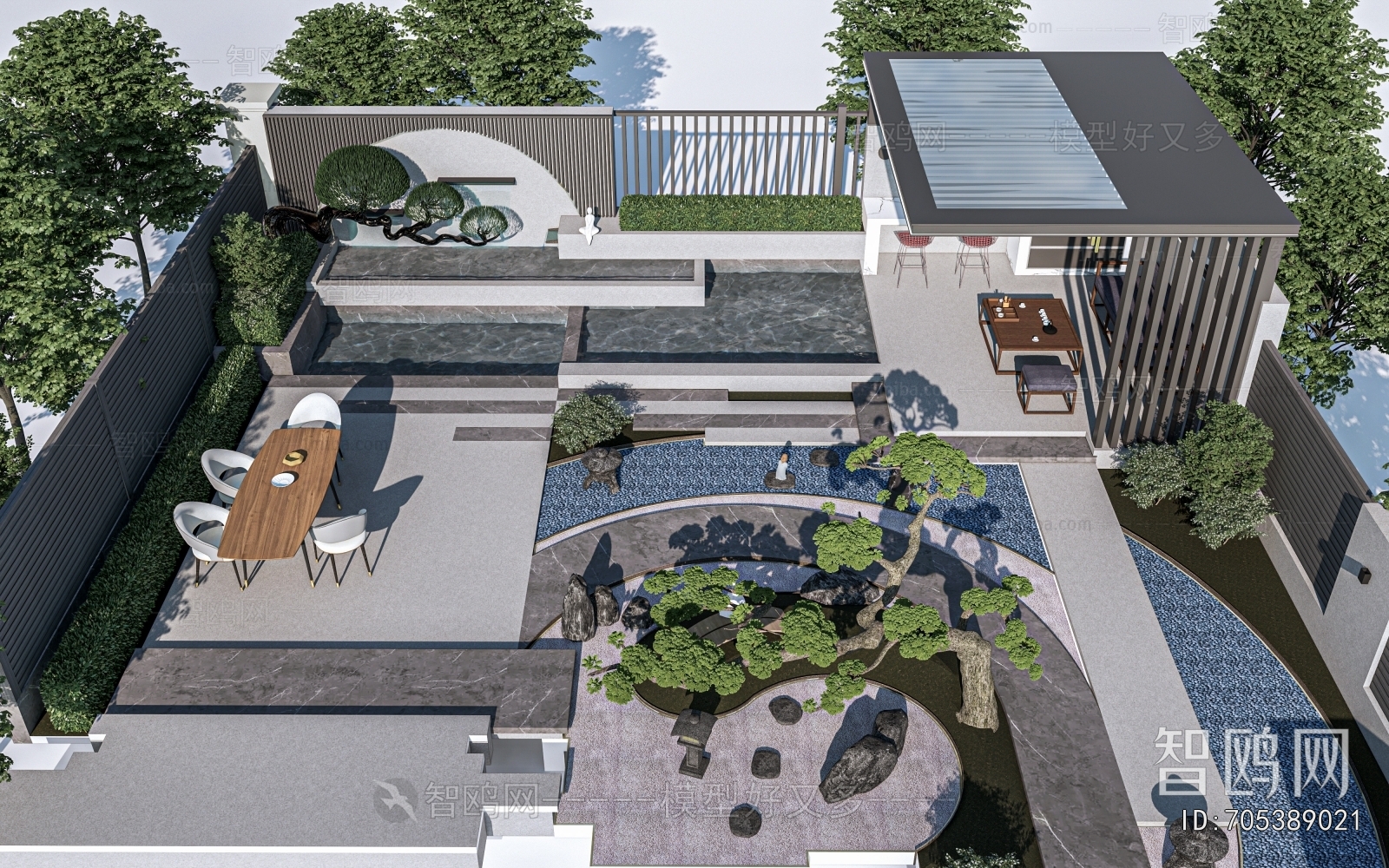 New Chinese Style Courtyard/landscape