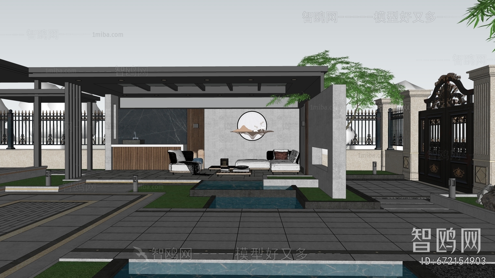 New Chinese Style Courtyard/landscape