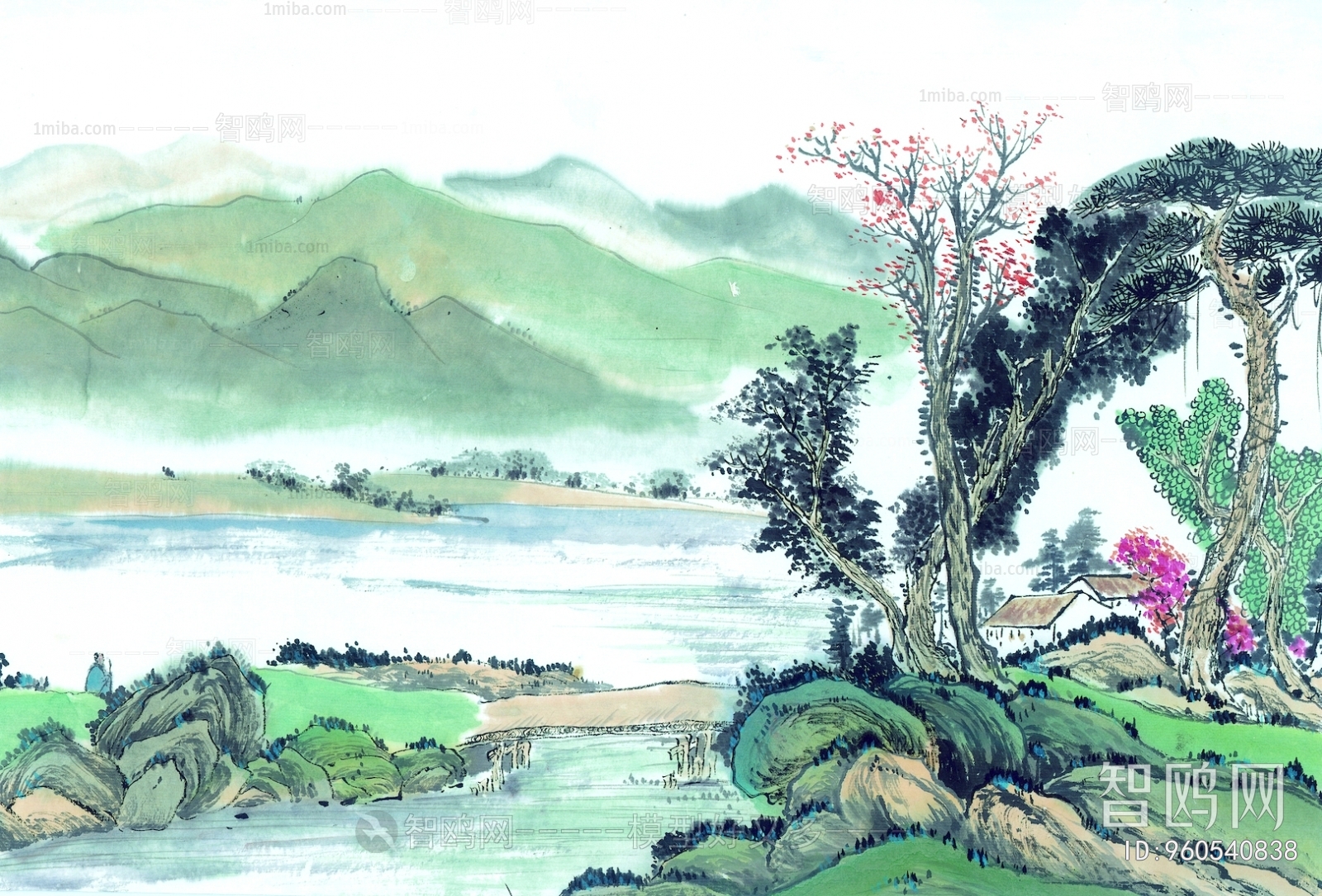 新中式植物装饰画