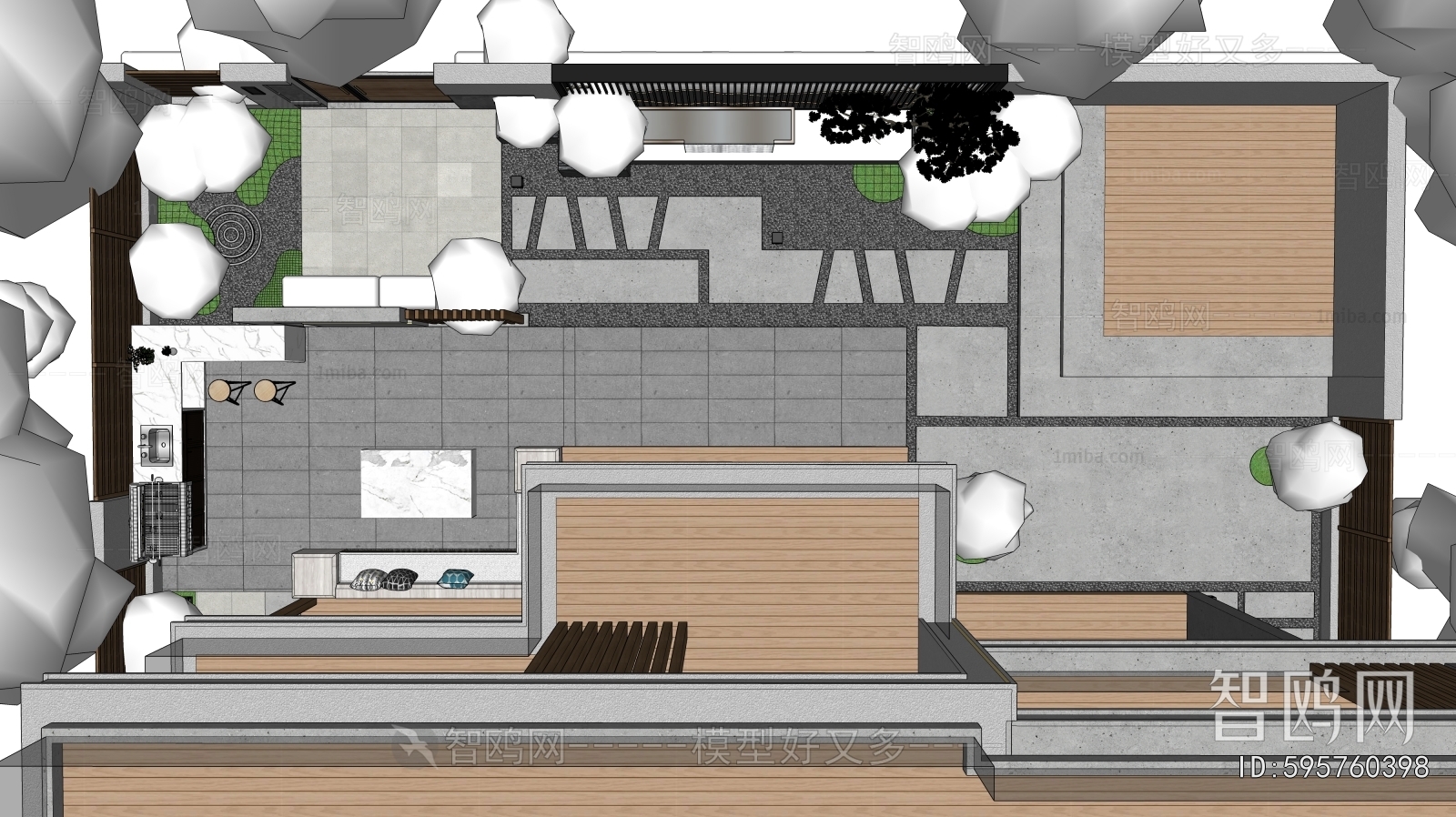 Modern Courtyard/landscape