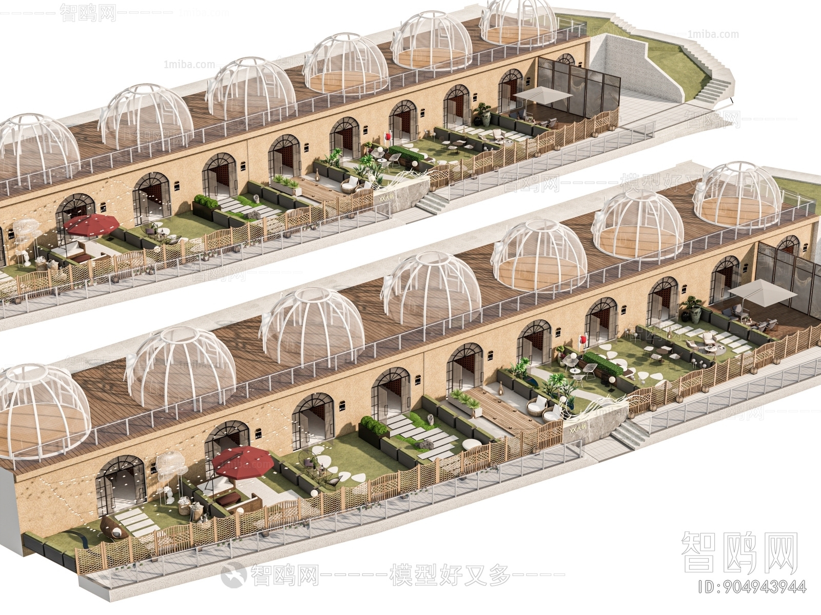 New Chinese Style Appearance Of Commercial Building