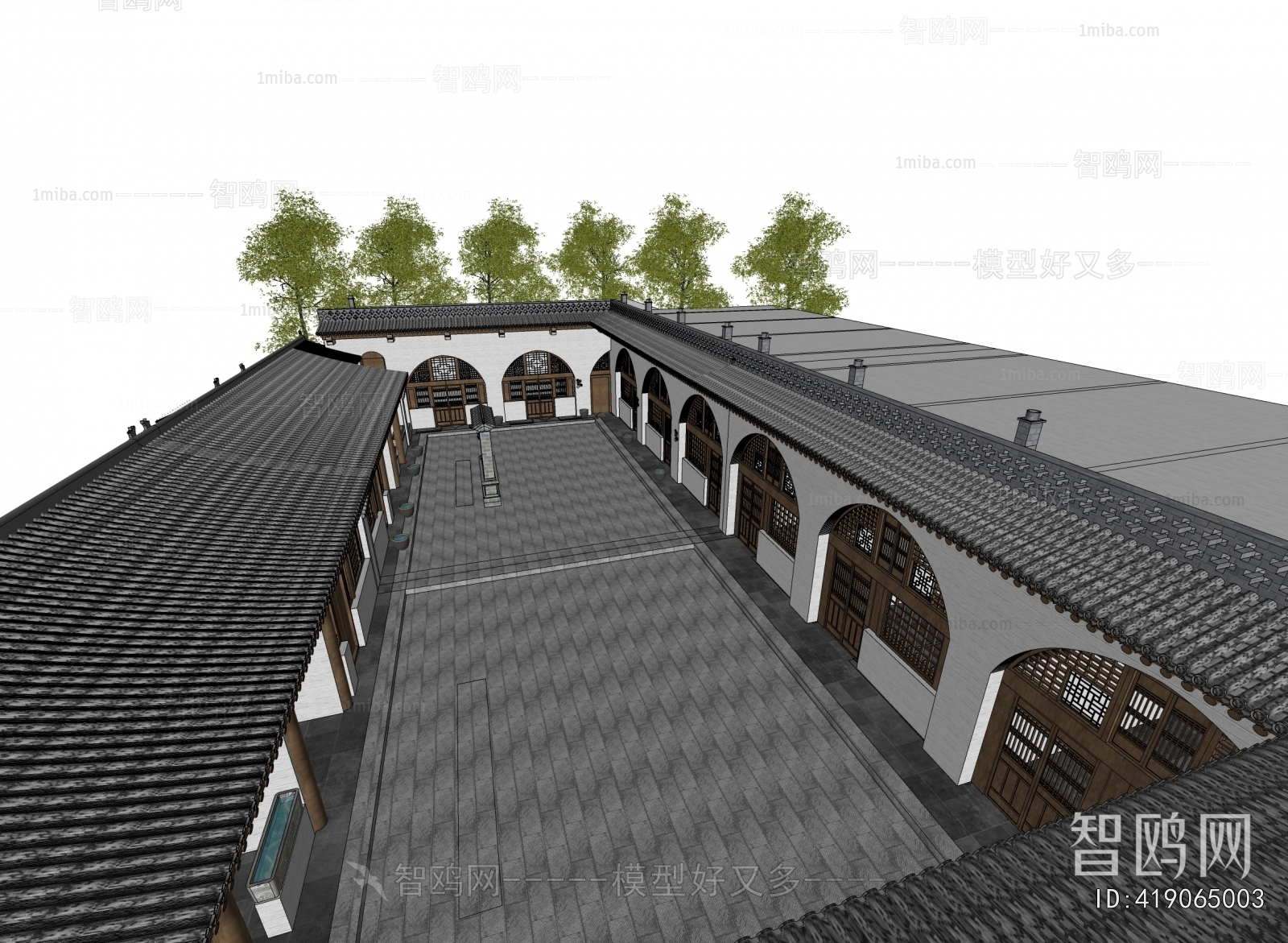 New Chinese Style Appearance Of Commercial Building