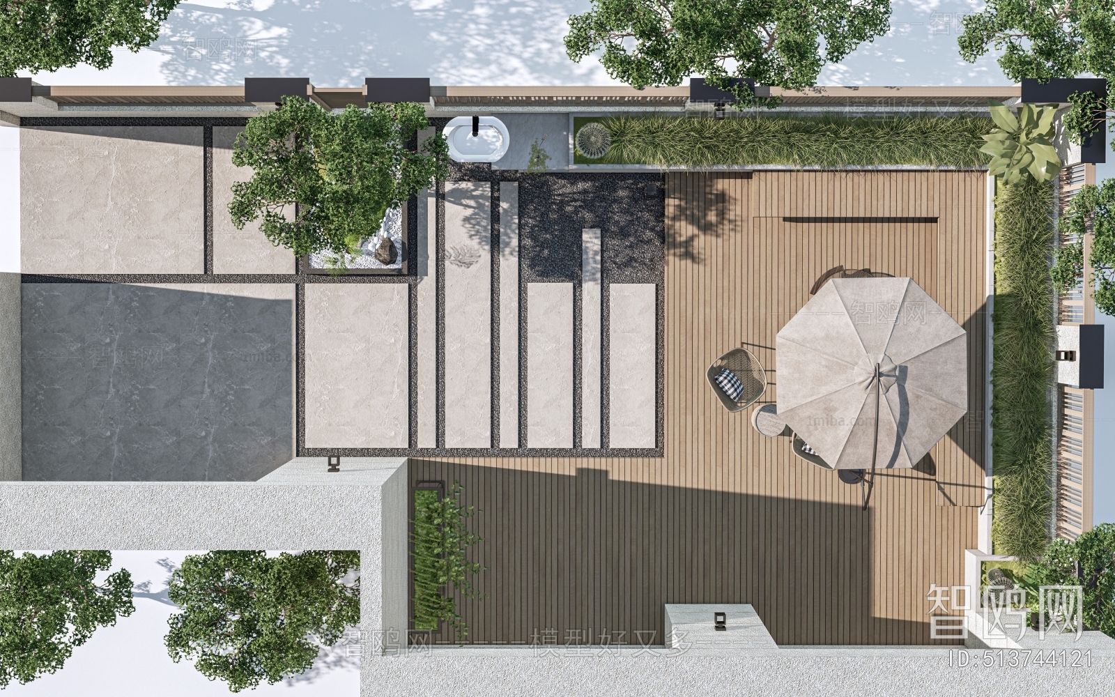 Modern Courtyard/landscape