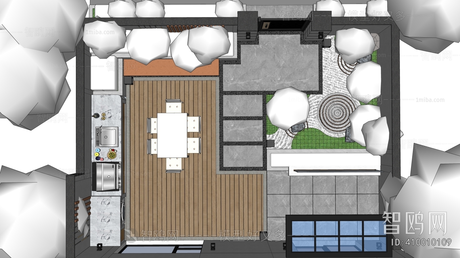 Modern Courtyard/landscape