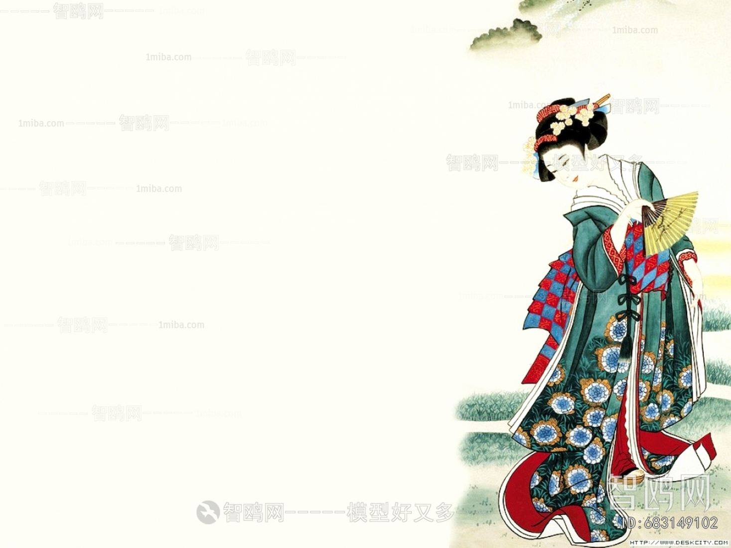 日式人物装饰画
