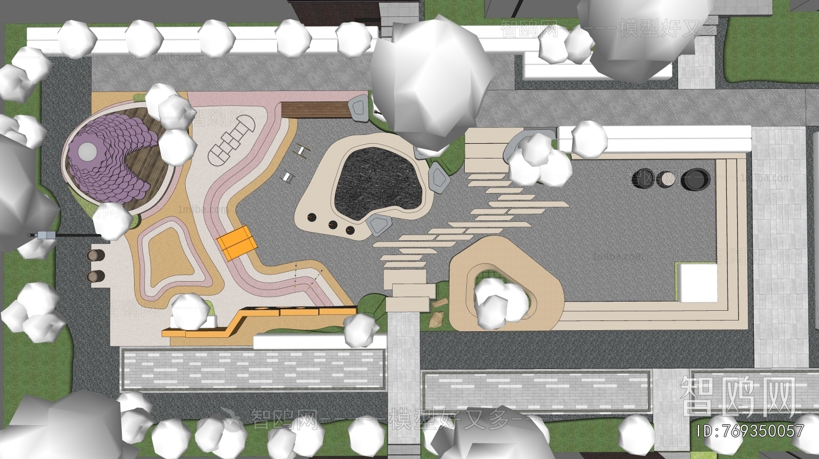 Modern Park Landscape