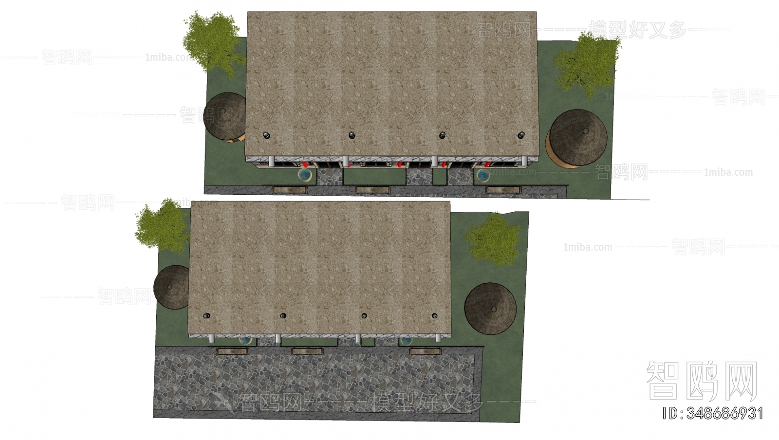 New Chinese Style Appearance Of Commercial Building