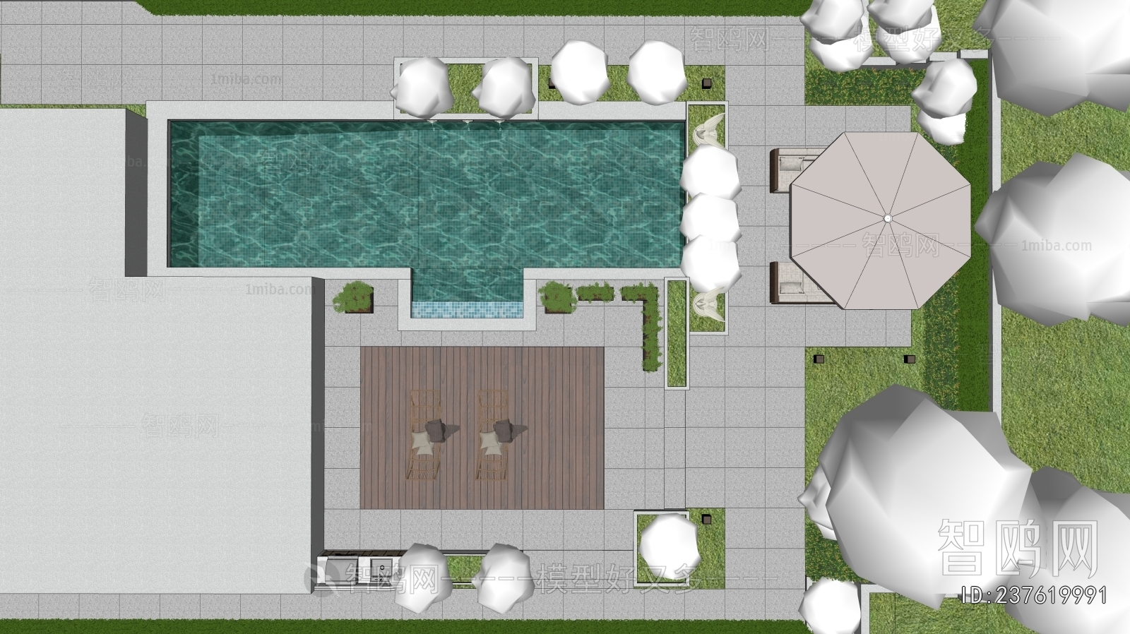 Modern Courtyard/landscape