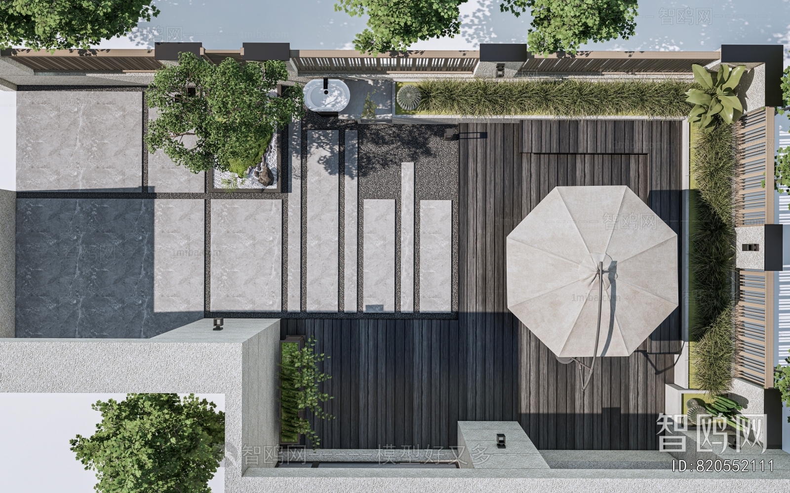 Modern Courtyard/landscape