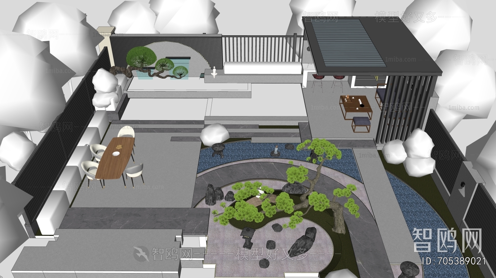 New Chinese Style Courtyard/landscape