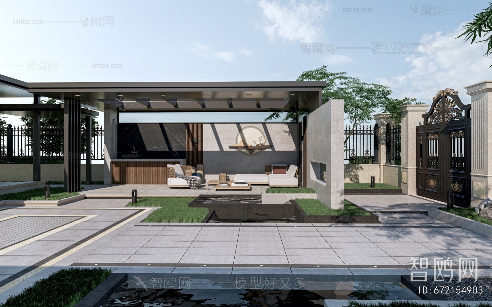 New Chinese Style Courtyard/landscape