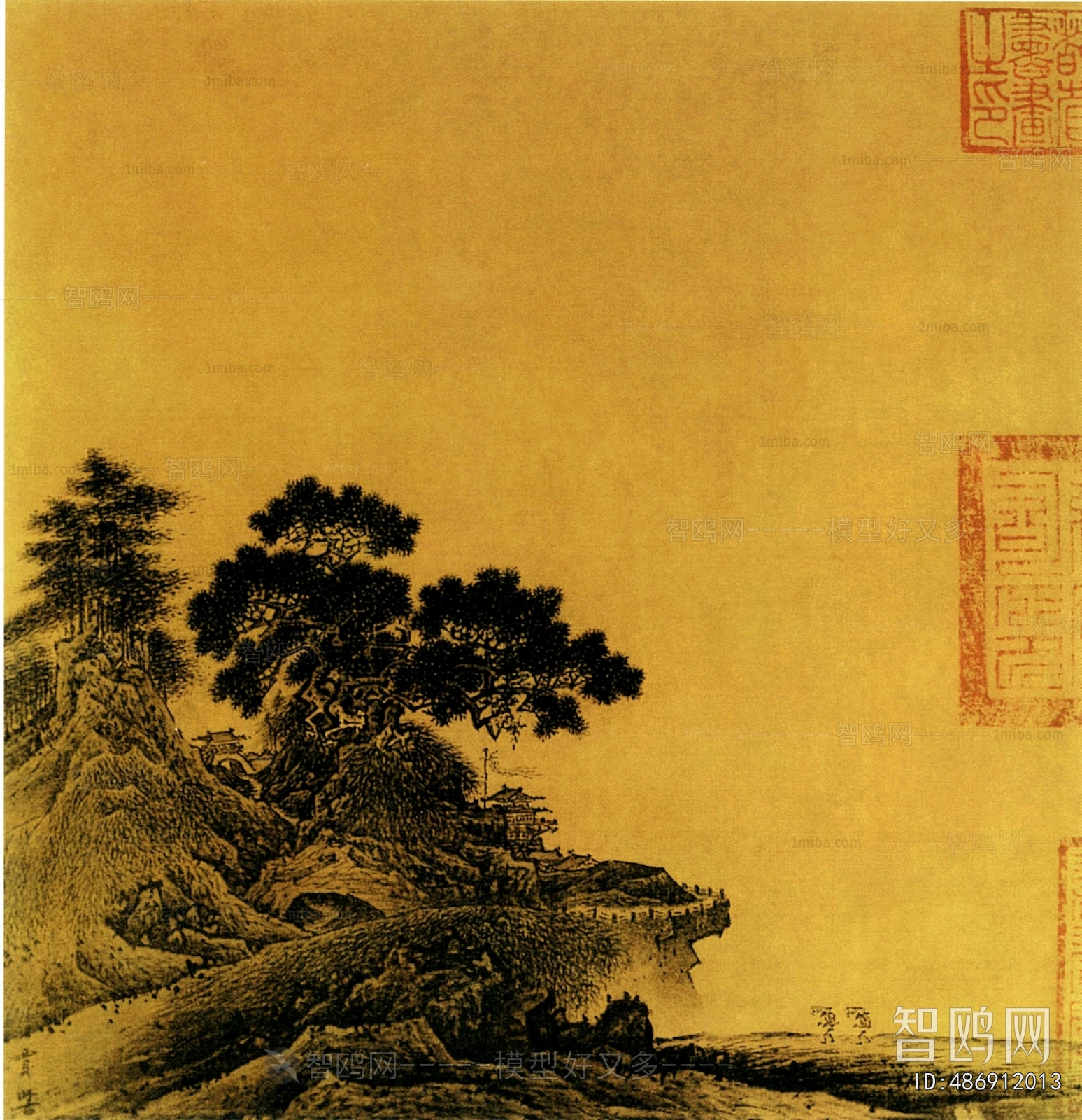 新中式植物装饰画