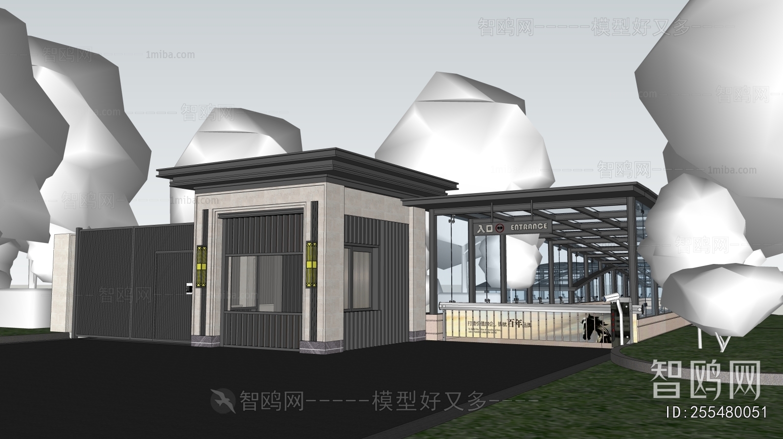 现代地下停车场出入口