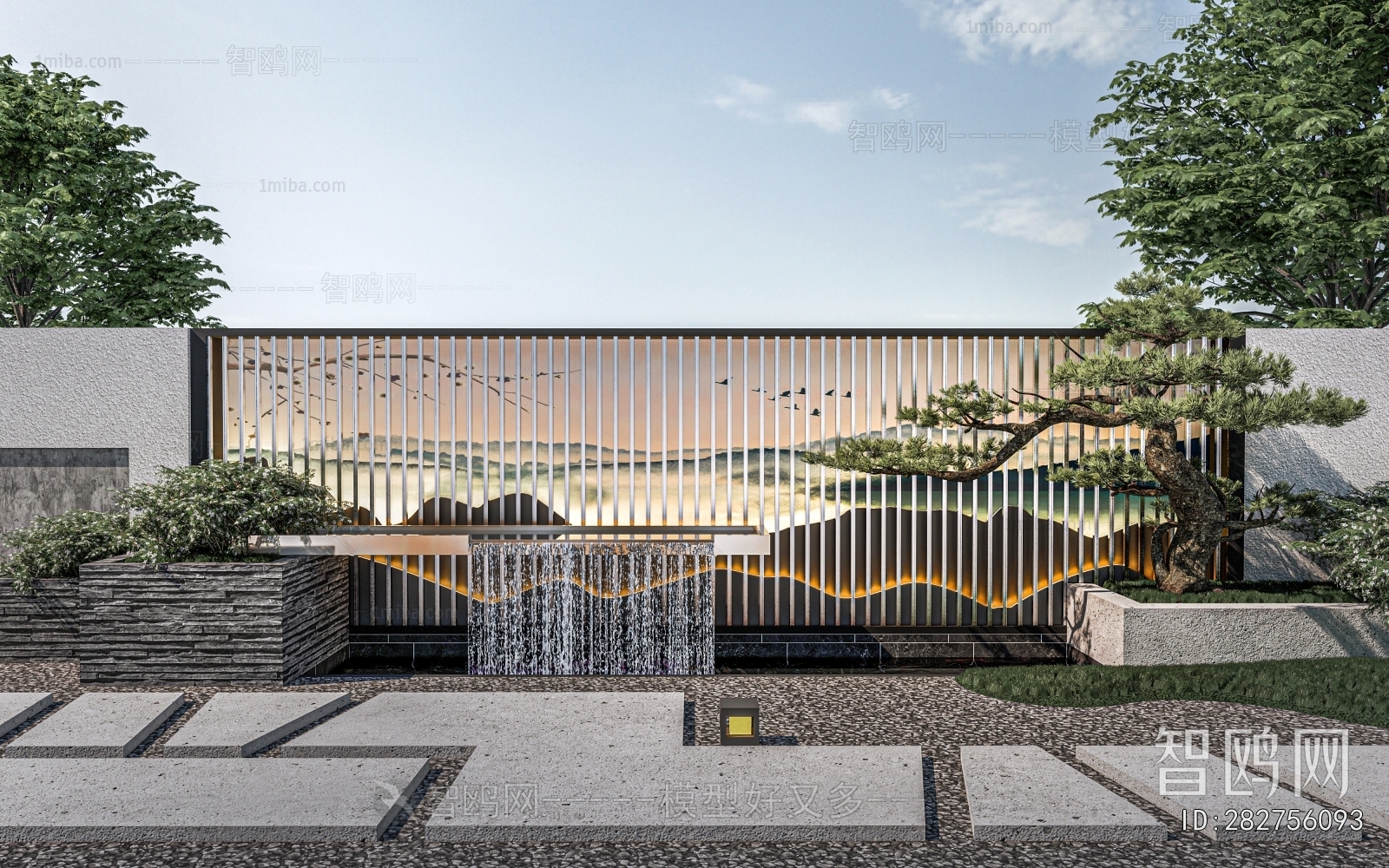 New Chinese Style Rockery Waterscape