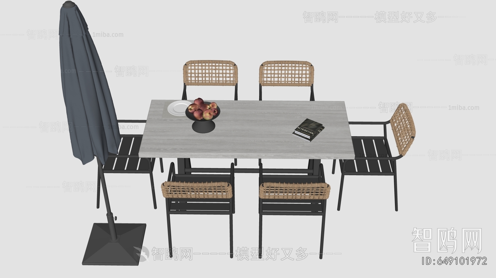现代户外休闲桌椅组合