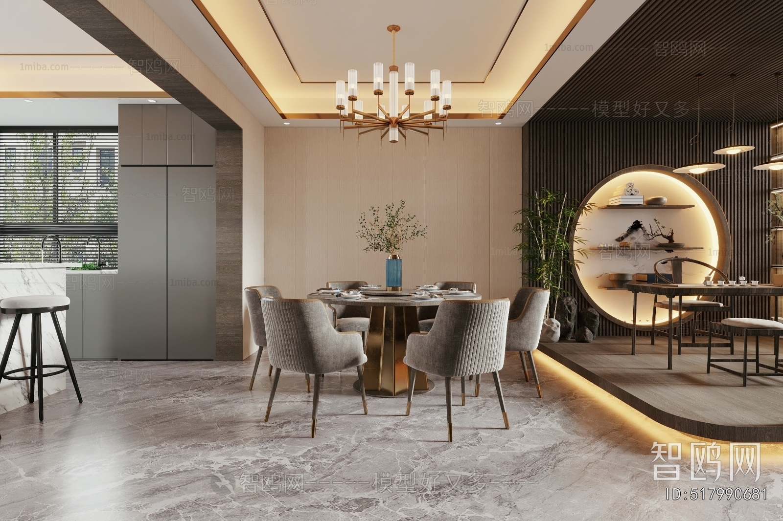 New Chinese Style Dining Room