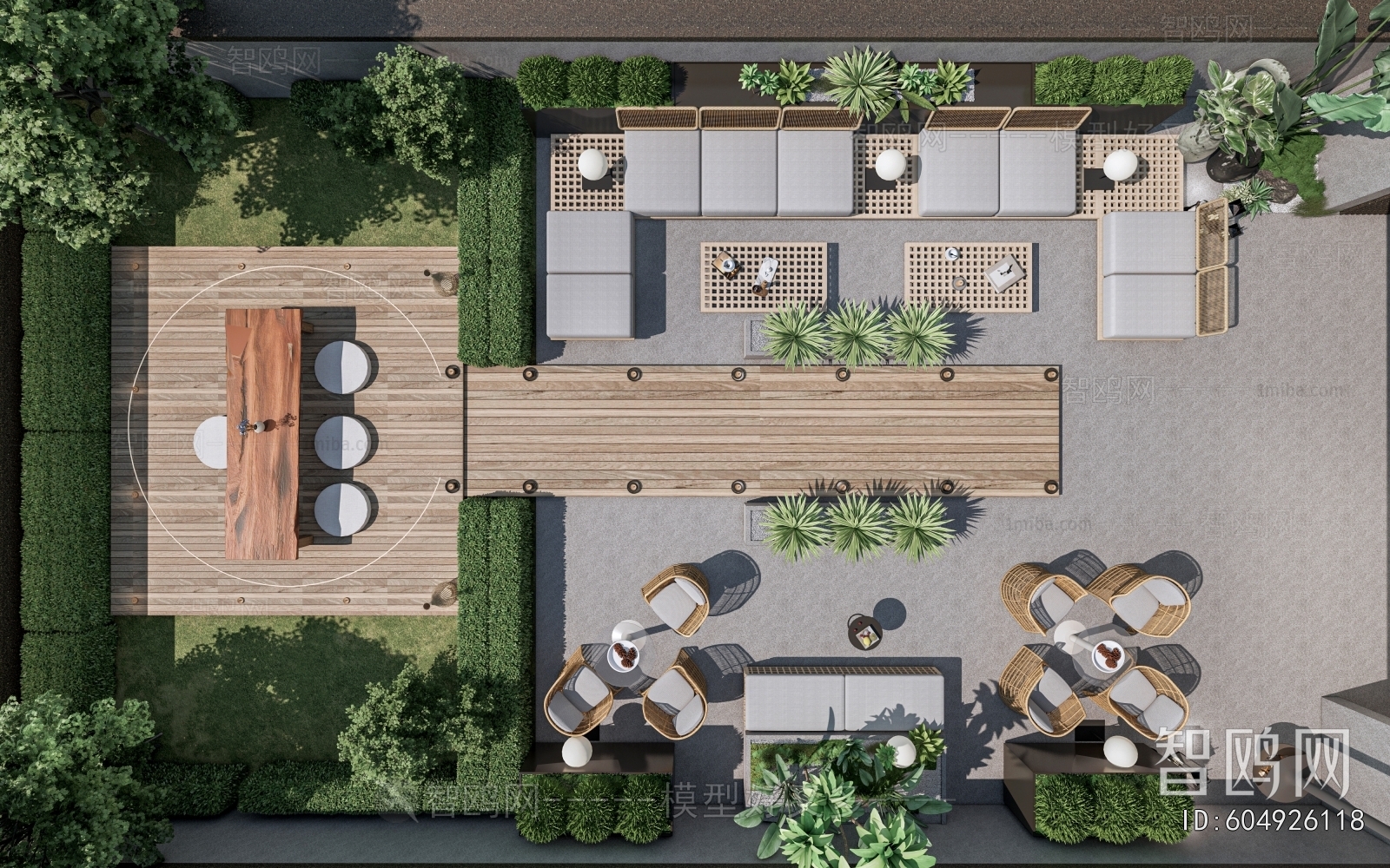 Modern Courtyard/landscape