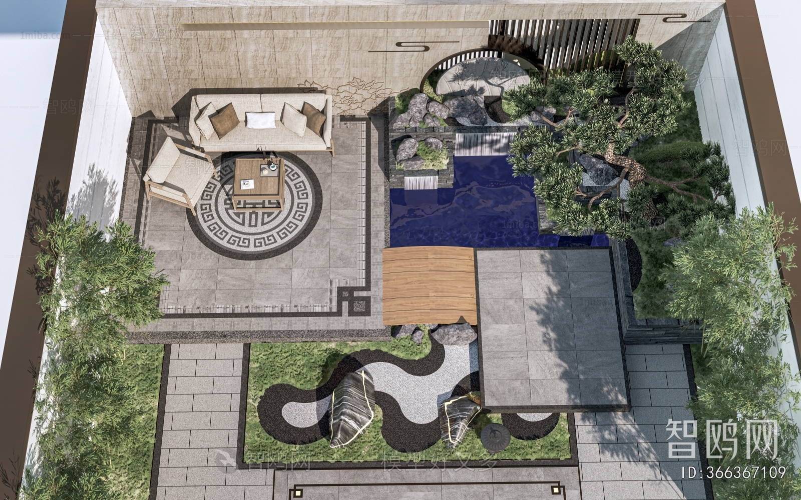 New Chinese Style Courtyard/landscape