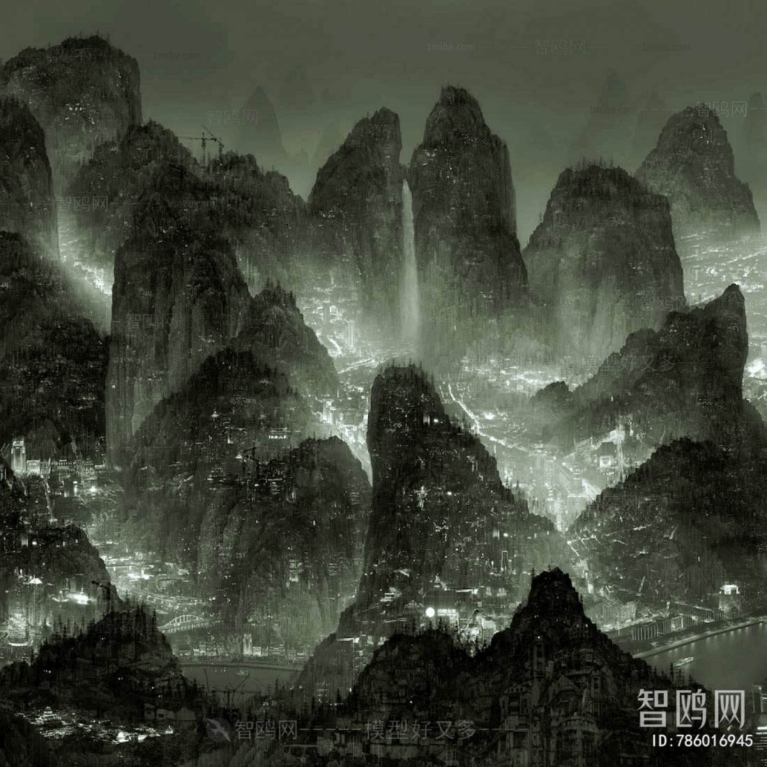 黑白装饰画