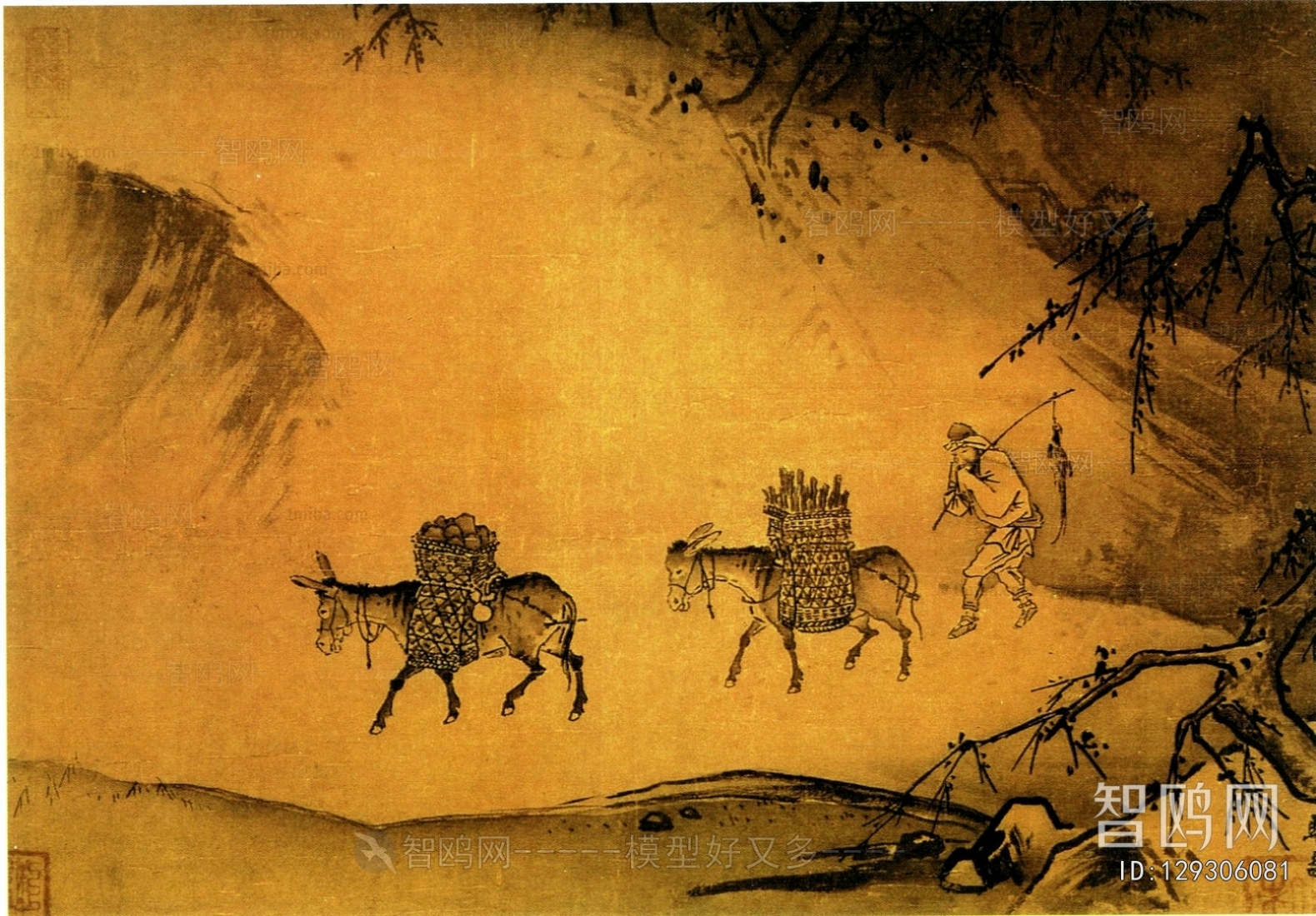 新中式风景装饰画