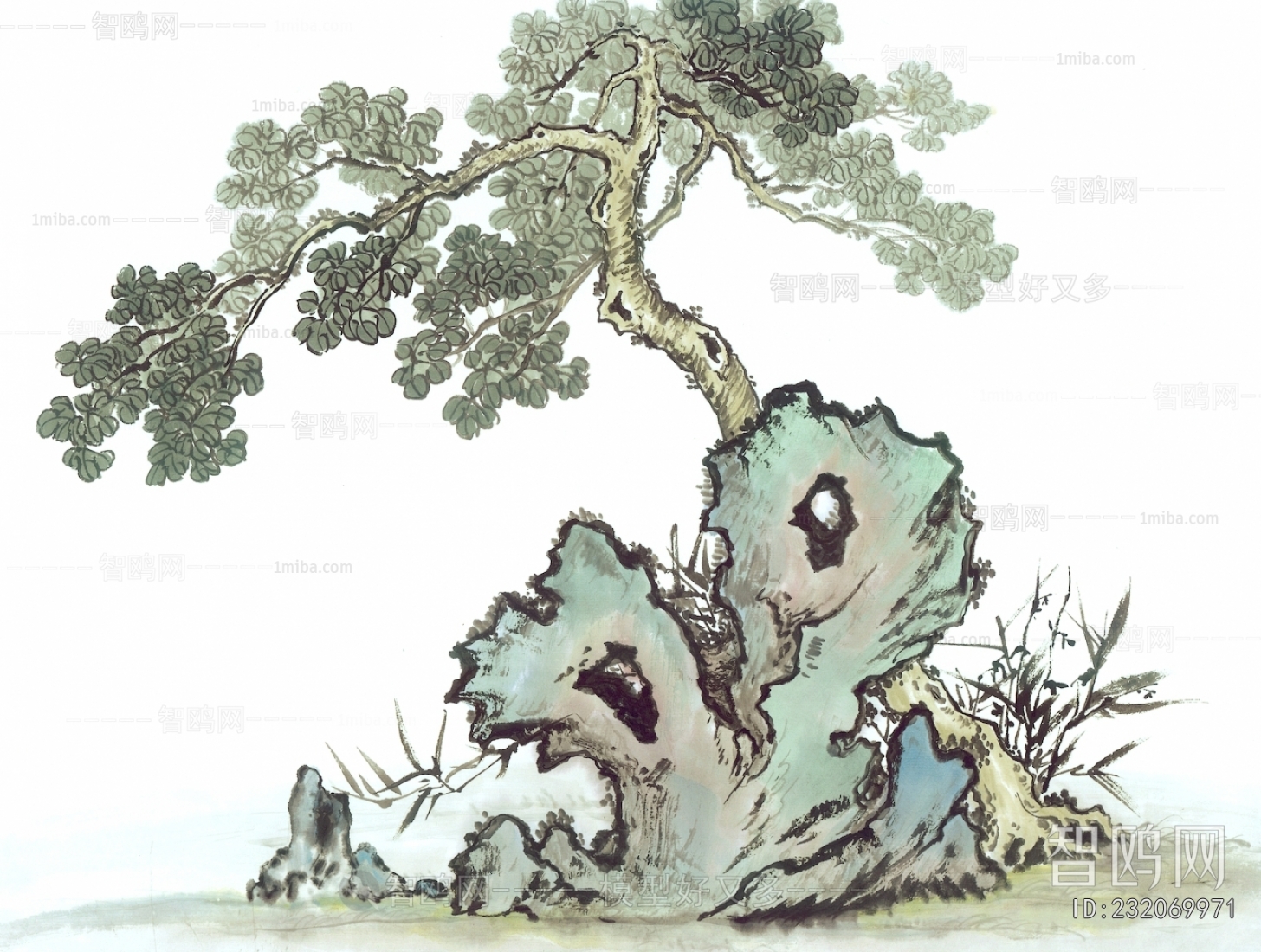 新中式植物装饰画