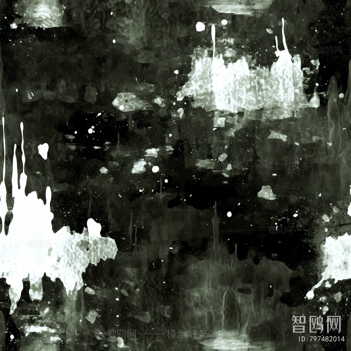黑白抽象画