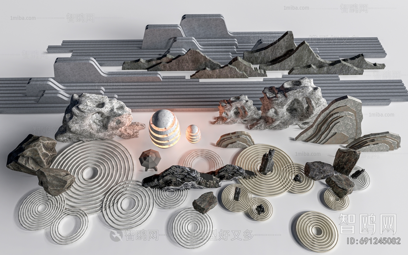 New Chinese Style Rockery Waterscape