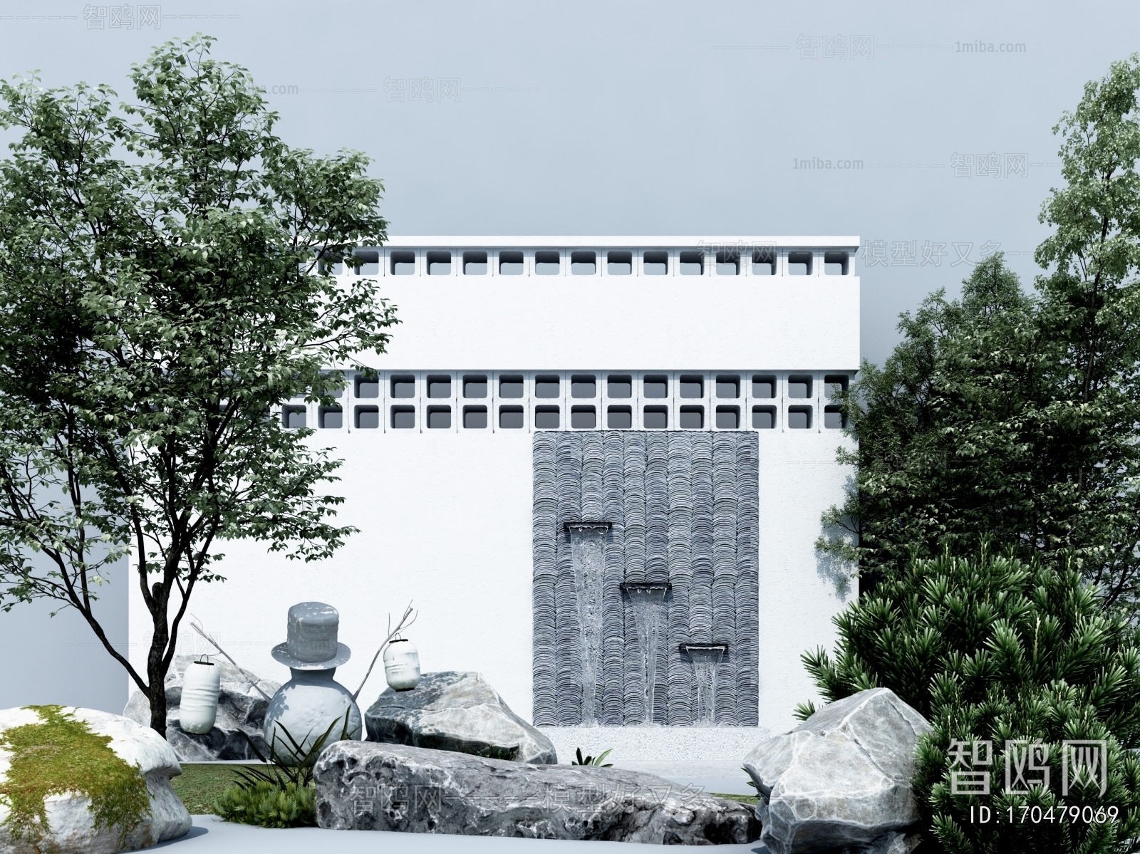 Chinese Style Rockery Waterscape