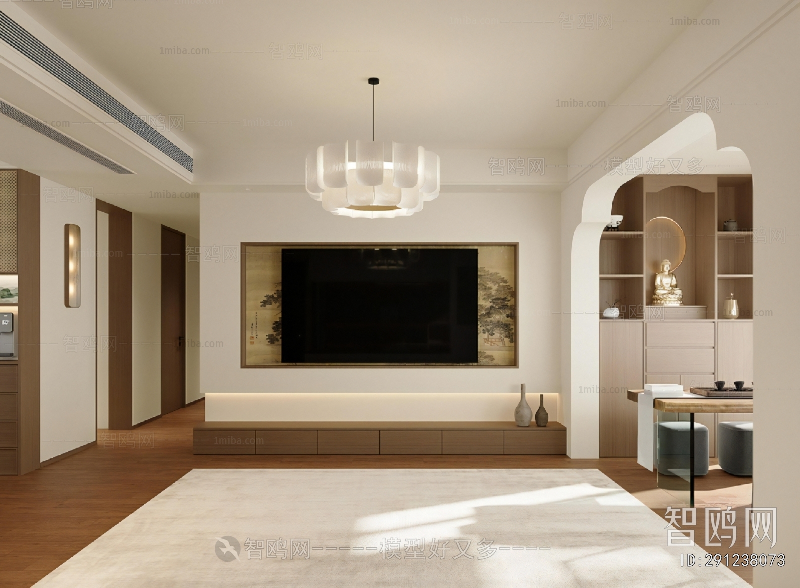 New Chinese Style A Living Room