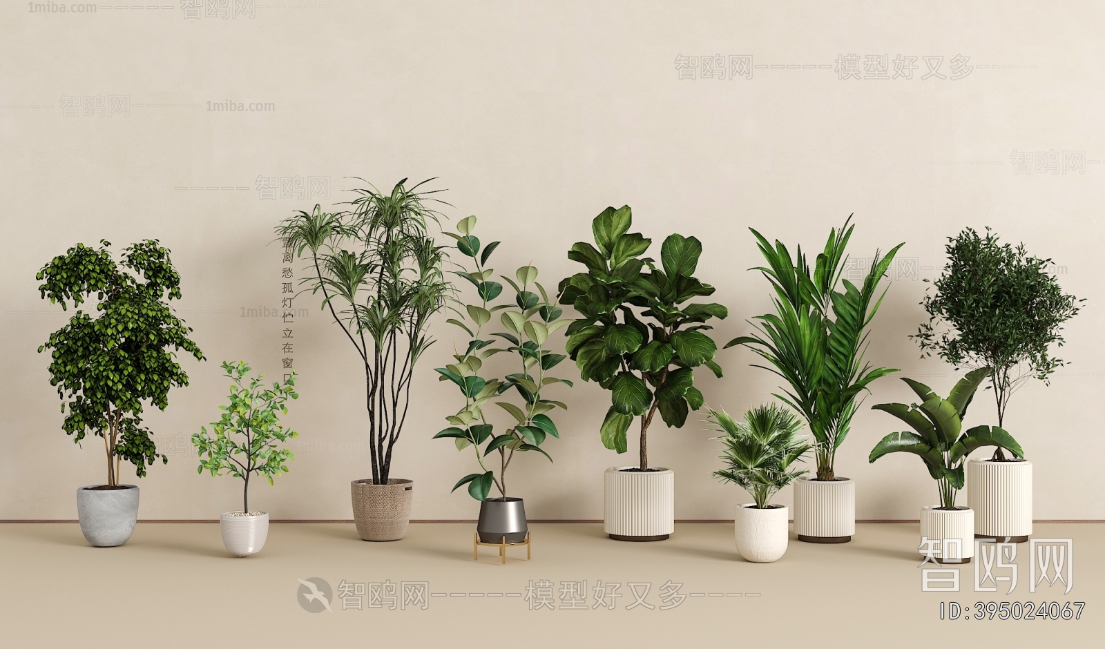 Modern Ground Green Plant Potted Plants