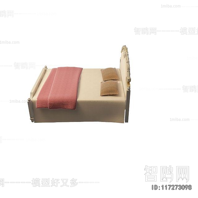 Simple European Style Double Bed