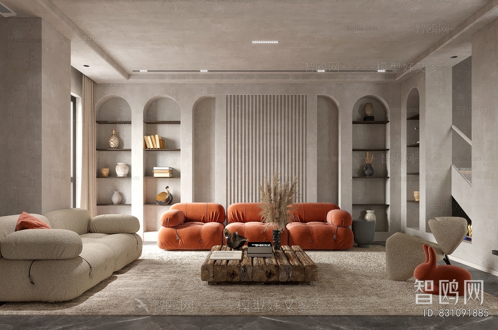 Wabi-sabi Style A Living Room