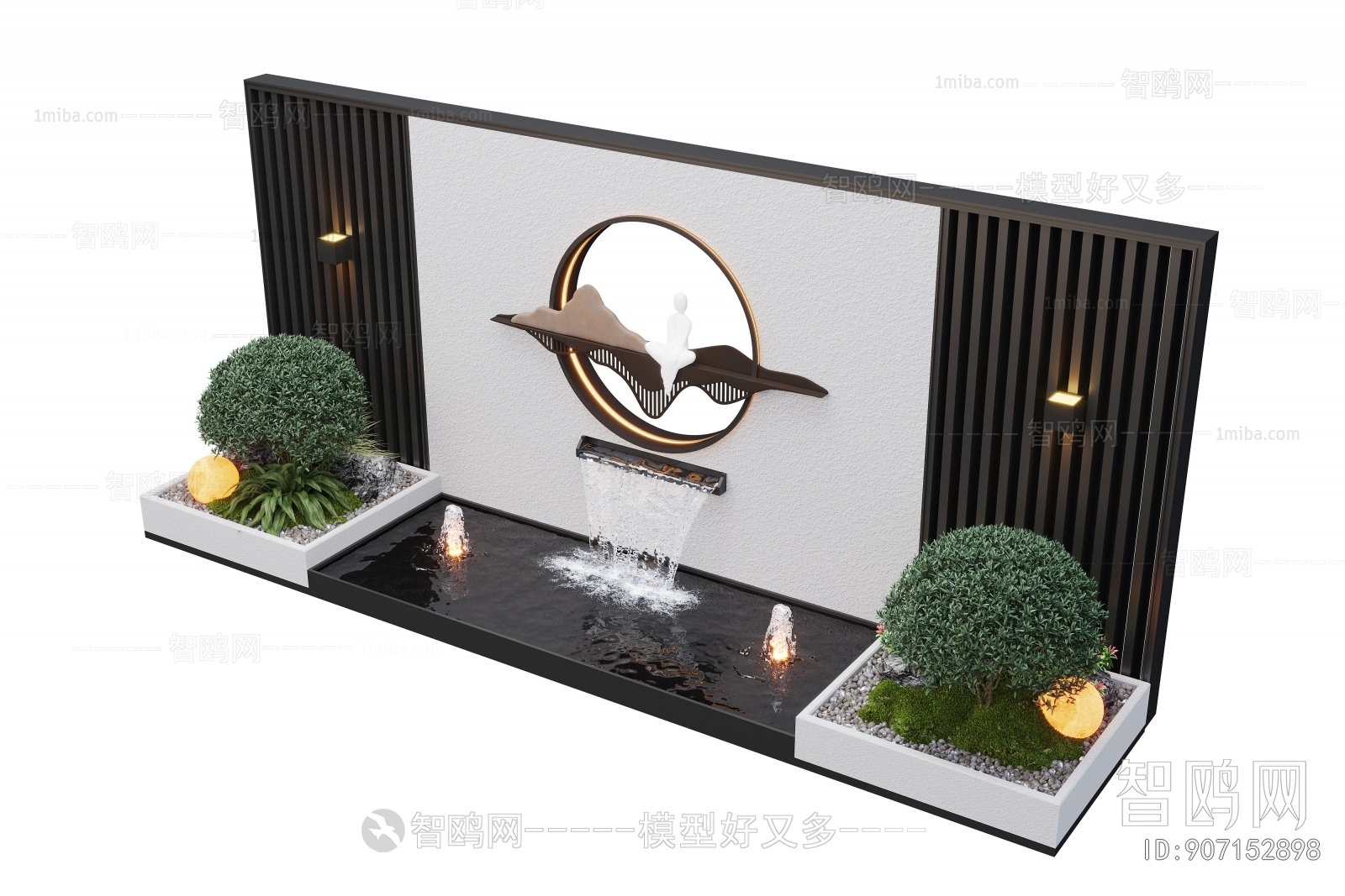 New Chinese Style Rockery Waterscape