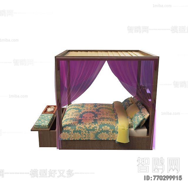 New Chinese Style Double Bed