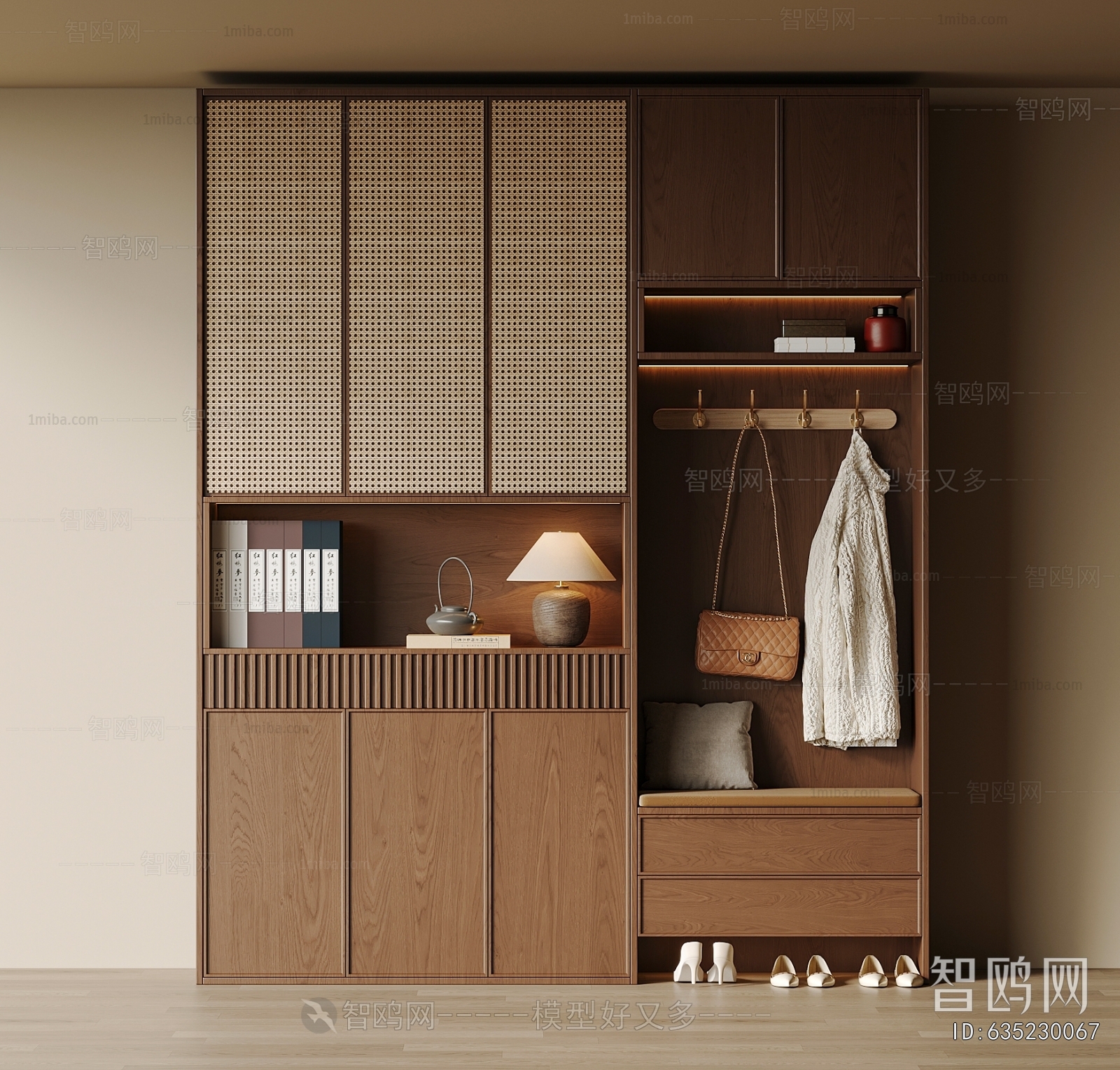 New Chinese Style Shoe Cabinet