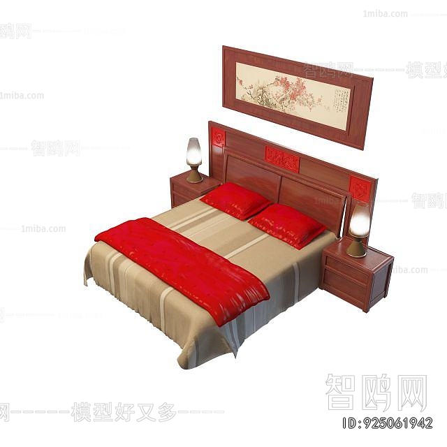 New Chinese Style Double Bed