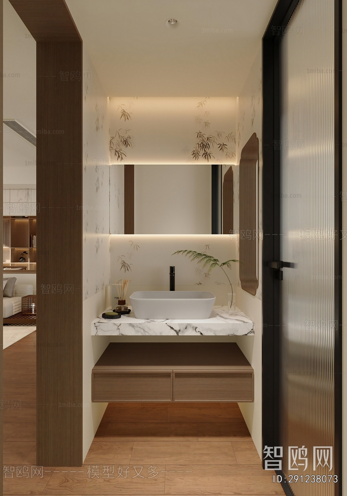 New Chinese Style A Living Room