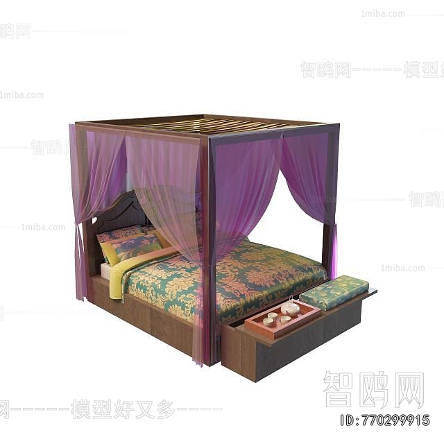 New Chinese Style Double Bed