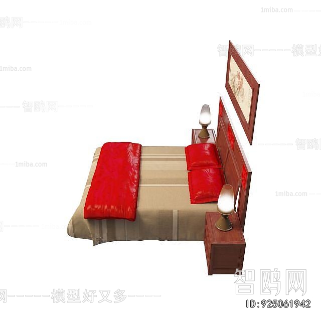 New Chinese Style Double Bed