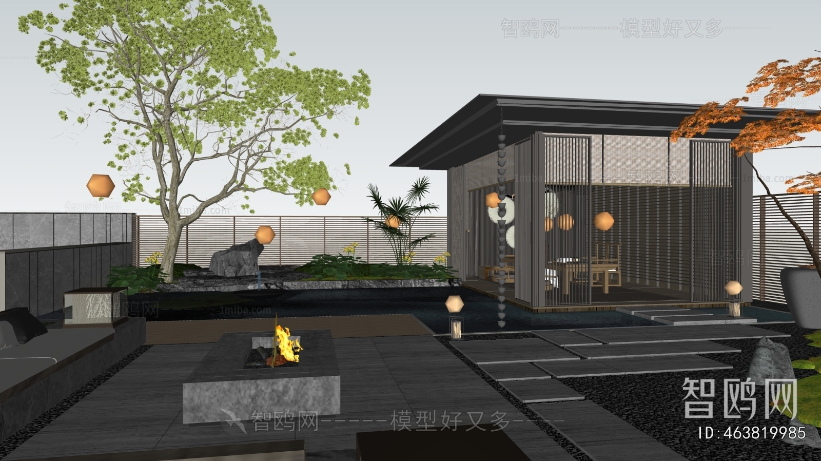 New Chinese Style Courtyard/landscape