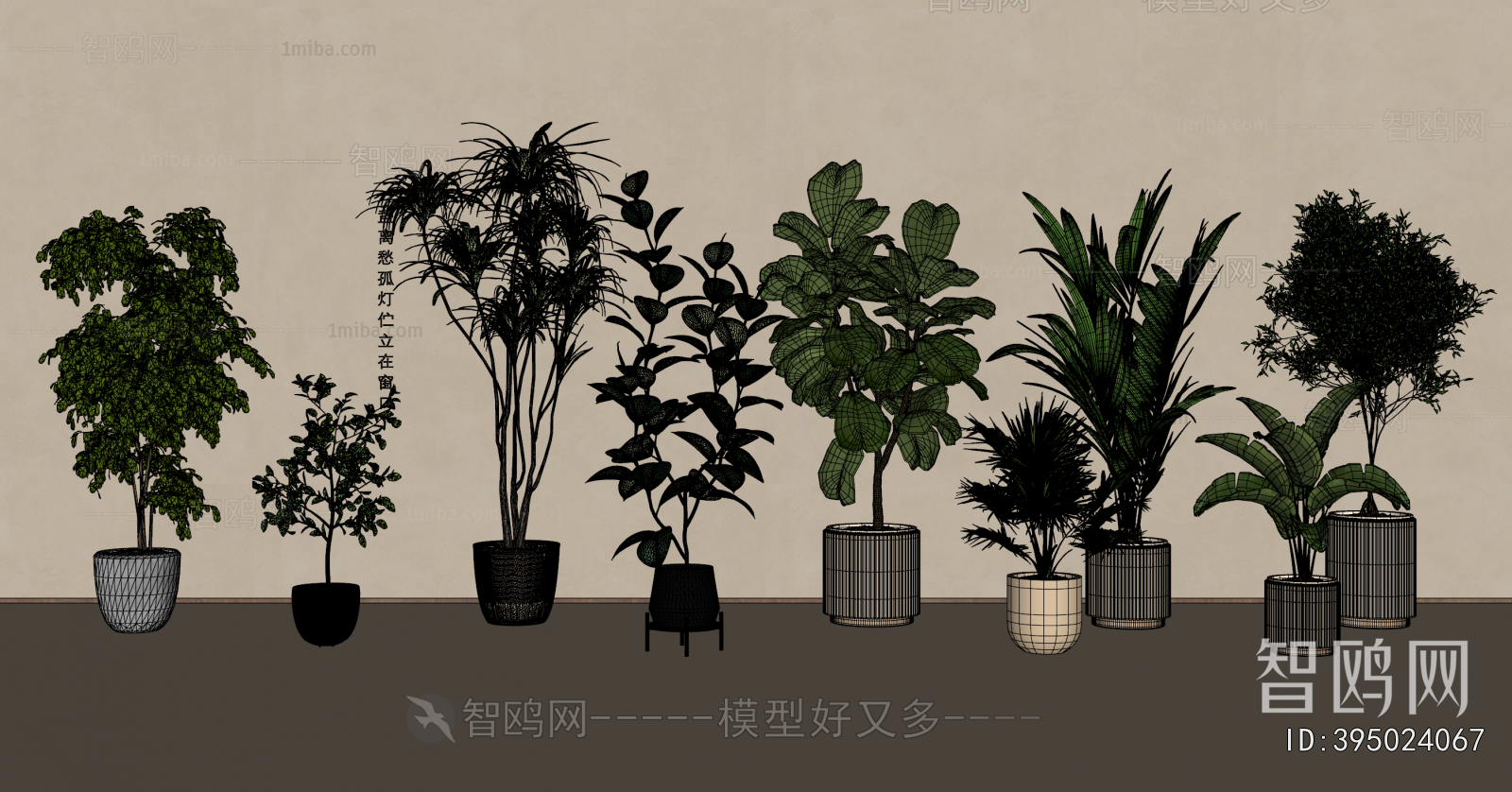 Modern Ground Green Plant Potted Plants