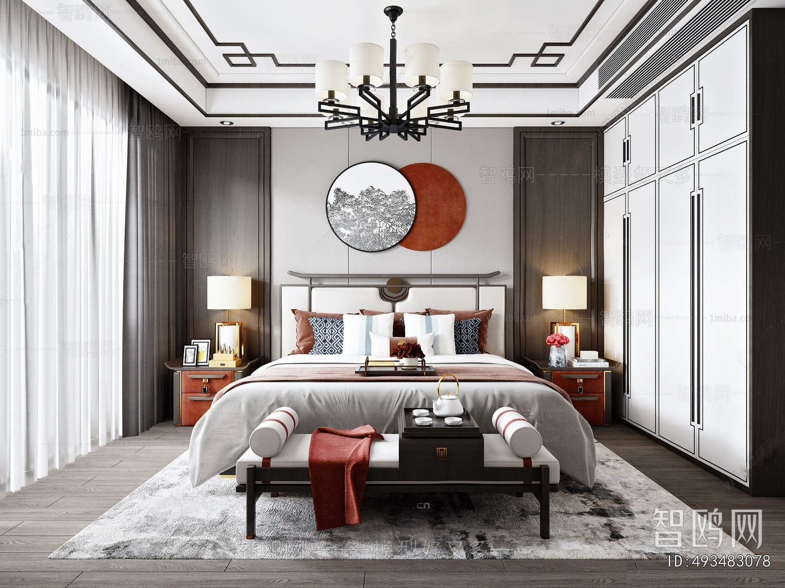 New Chinese Style Bedroom